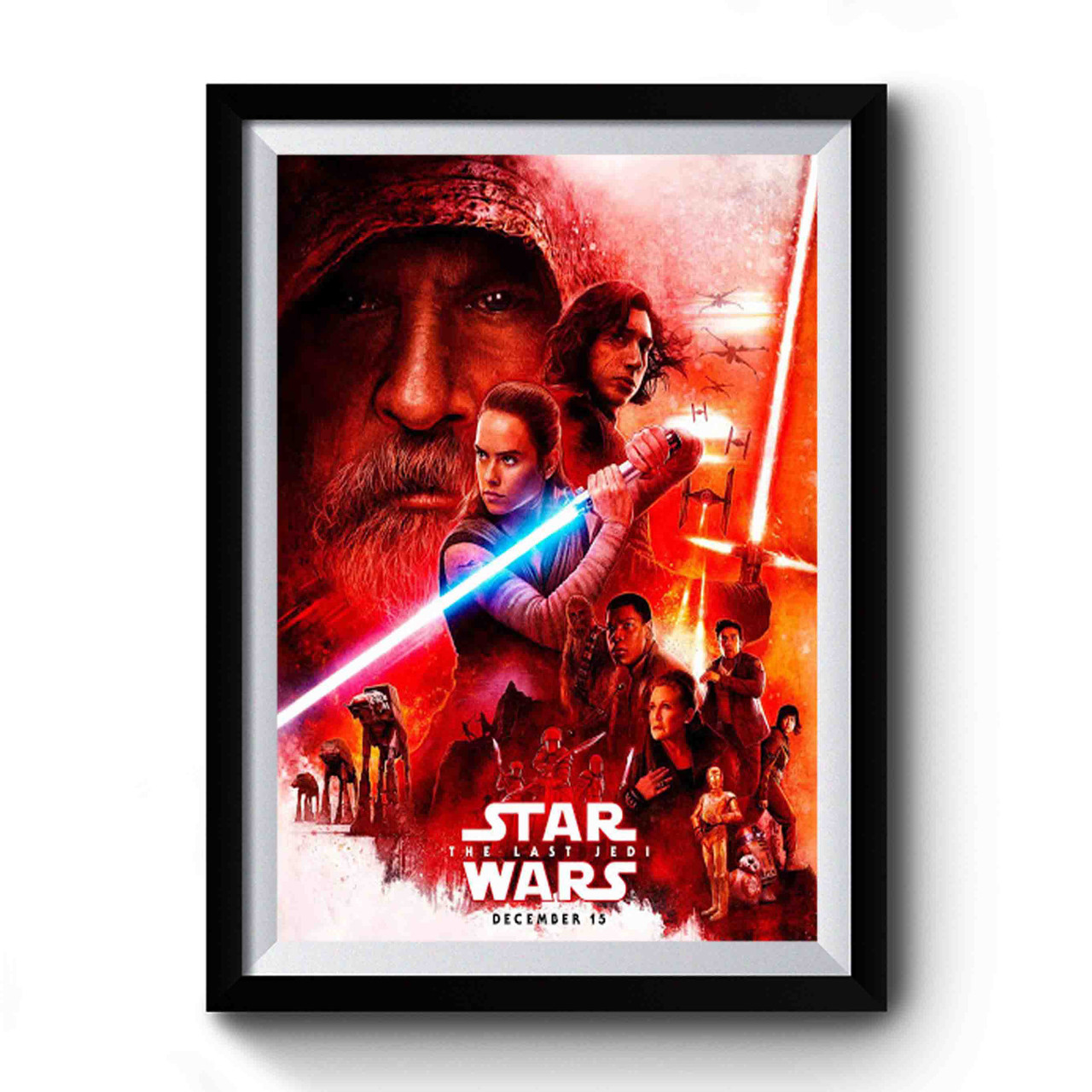 The Last Jedi Star Wars Art Vintage Simple Premium Poster